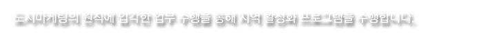 도시마케팅의 원칙에 입각한 업무 수행을 통해 지역 활성화 프로그램을 수행합니다.